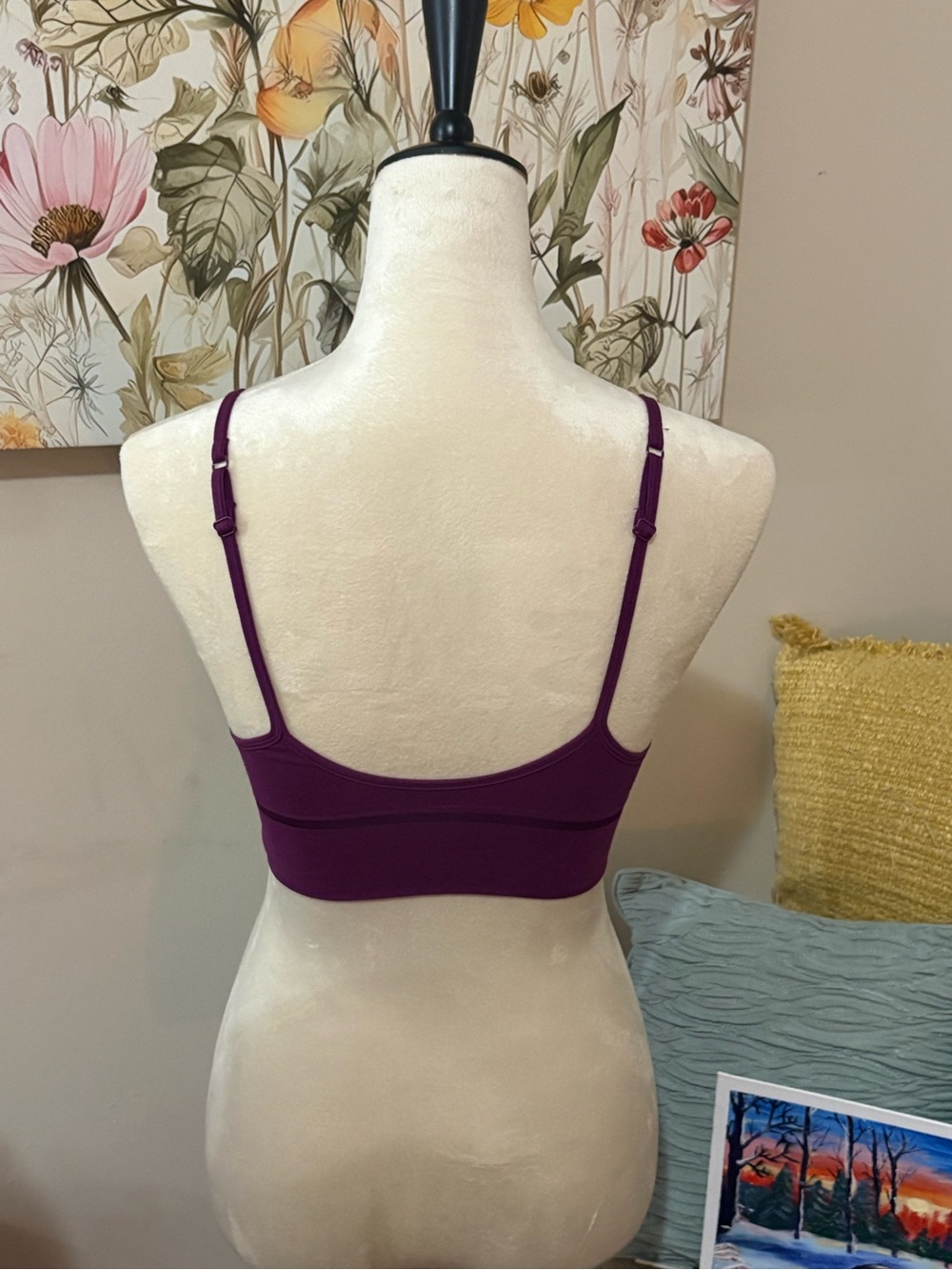Jockey Plum V-Neck Bralette with Thin Straps - Picture 3 of 4